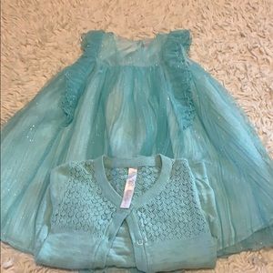 Girls Cherokee dress with matching sweater